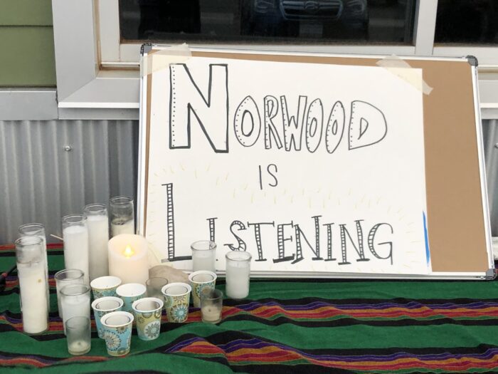 A sign about Norwood