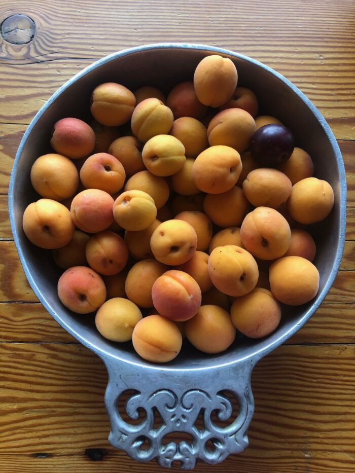 A bowl of peaches